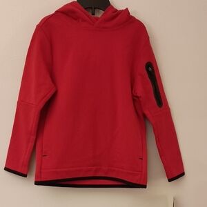 Vibrant Red Kids Hoodie with Arm Pocket